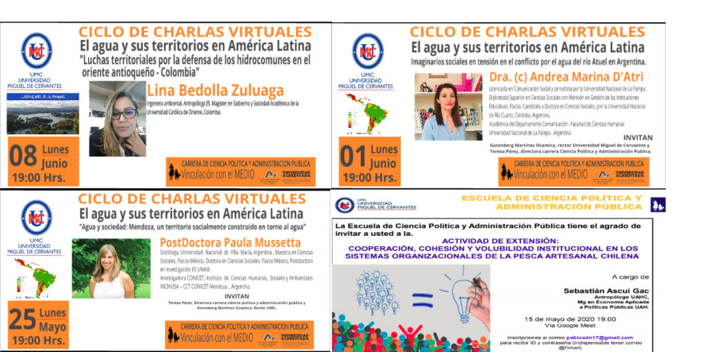 Ciclo de Charlas de la Carrera de Ciencia Política. El agua y sus  territorios en América Latina | Universidad Miguel de Cervantes
